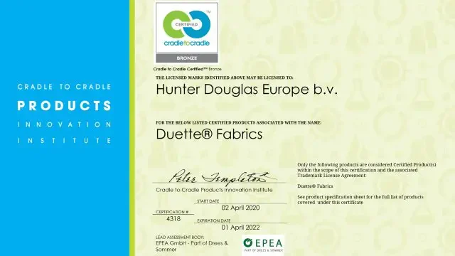 Duette®-Shades-Certificate-Cradle-to-Cradle-Fabrics-Bronze.webp